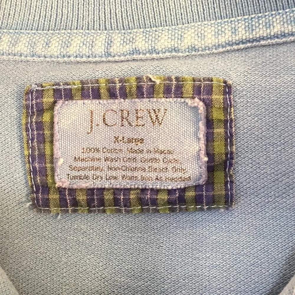 J. CREW 100% COTTON Blue Polo Golf Shirt XL
